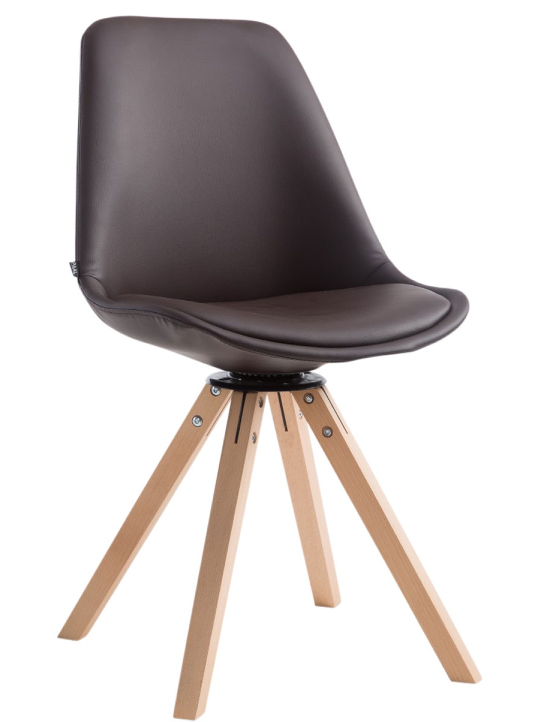 Chaise visiteur Calais pivotante Natura Square, brun