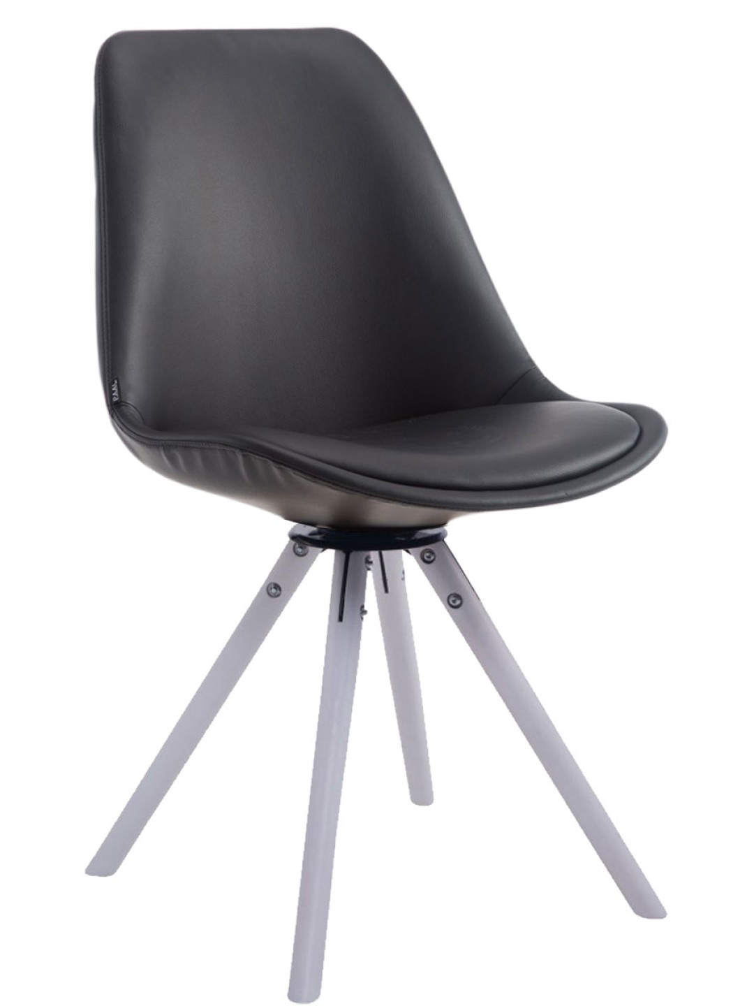 Chaise visiteur Calais pivotante ronde, noir