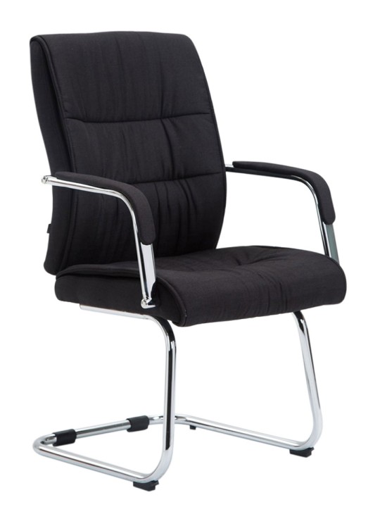 Chaise visiteur Sievert tissu, noir