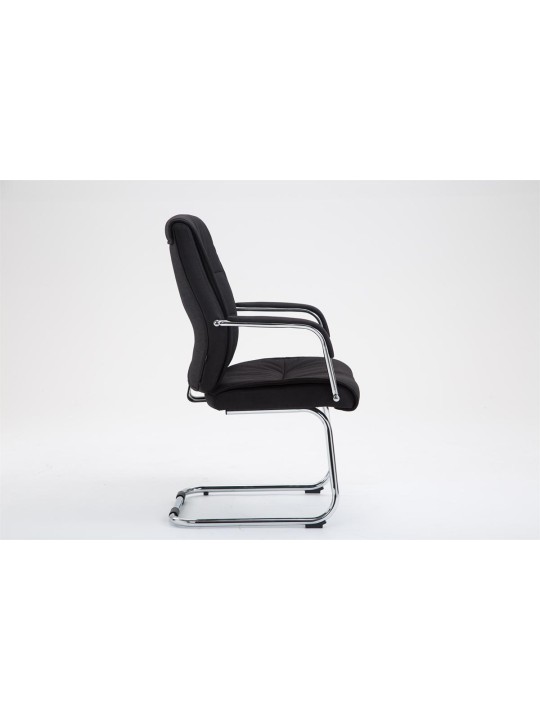 Chaise visiteur Sievert tissu, noir