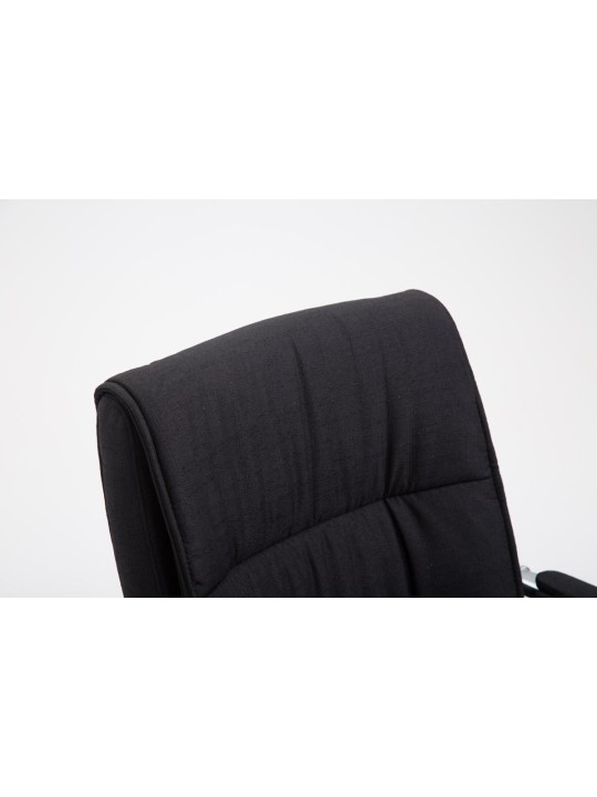 Chaise visiteur Sievert tissu, noir