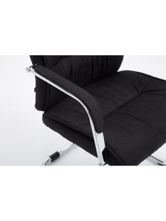 Chaise visiteur Sievert tissu, noir