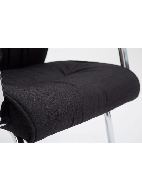 Chaise visiteur Sievert tissu, noir
