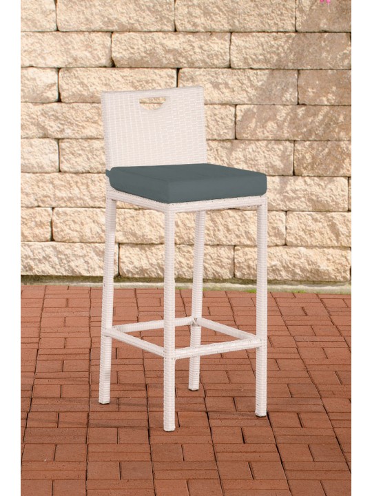 Tabouret de bar Mari gris fer, blanc Tabouret de bar Mari gris fer, blanc