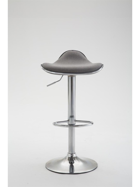 Tabouret de bar Shanghai tissu chrome, gris clair Tabouret de bar Shanghai tissu chrome, gris clair