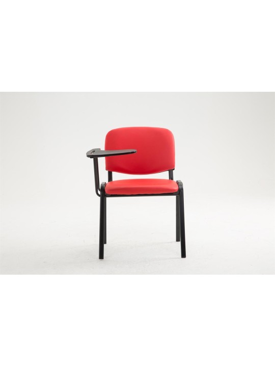 Chaise Ken avec table pliante simili cuir, rouge Chaise Ken avec table pliante simili cuir, rouge