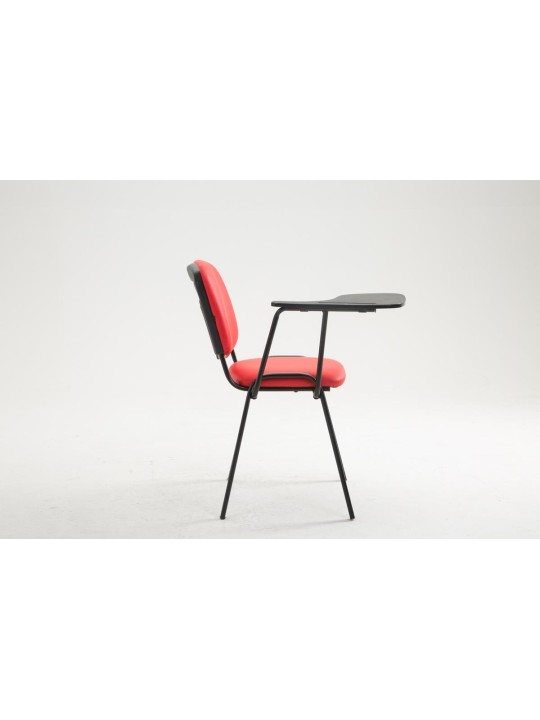 Chaise Ken avec table pliante simili cuir, rouge Chaise Ken avec table pliante simili cuir, rouge