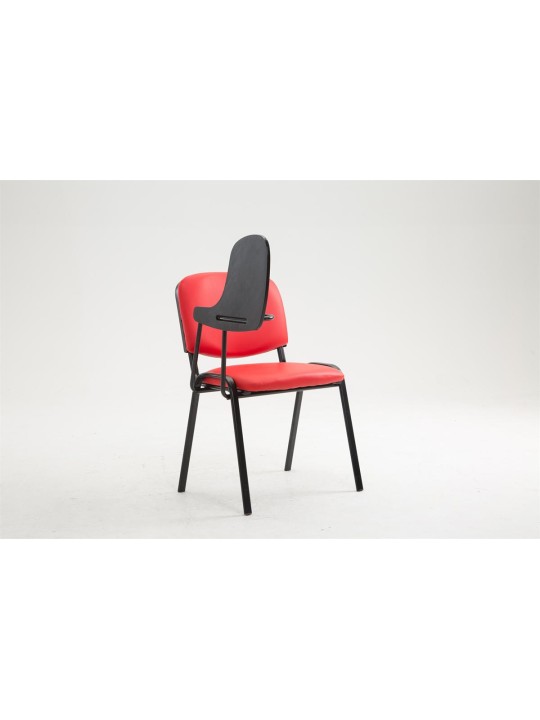 Chaise Ken avec table pliante simili cuir, rouge Chaise Ken avec table pliante simili cuir, rouge