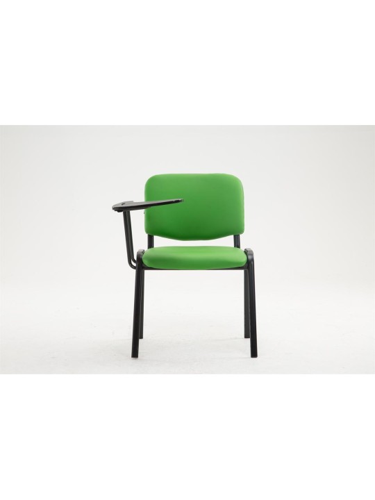Chaise Ken avec table pliante simili cuir, vert