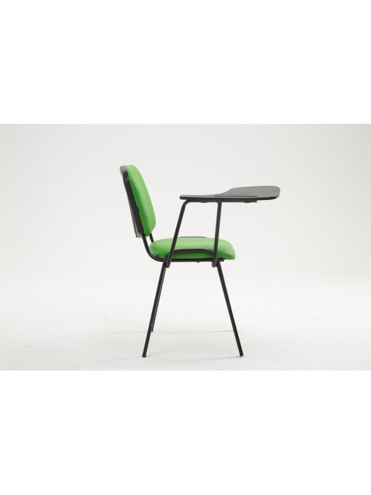 Chaise Ken avec table pliante simili cuir, vert