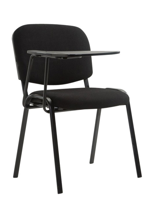 Chaise Ken avec table pliante en tissu, noir