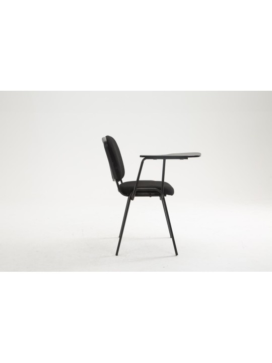 Chaise Ken avec table pliante en tissu, noir