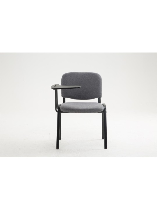 Chaise Ken avec table pliante en tissu, gris