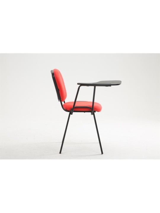 Chaise Ken avec table pliante en tissu, rouge