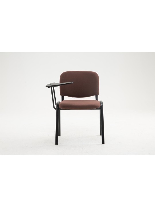 Chaise Ken avec table pliante en tissu, brun