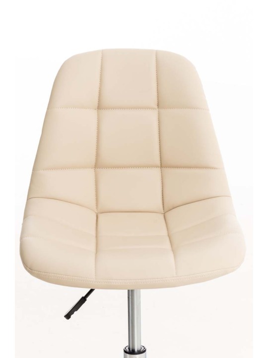 Chaise de bureau en simili cuir Emil, crème