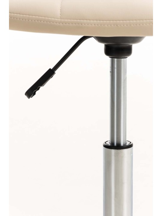 Chaise de bureau en simili cuir Emil, crème