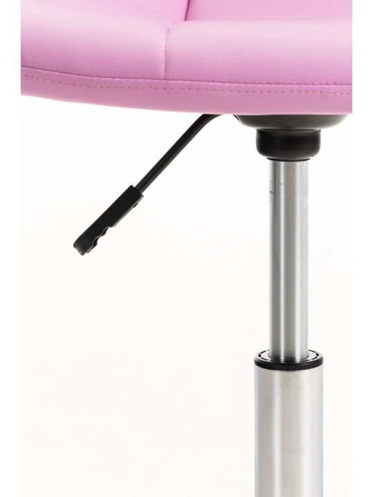 Chaise de bureau en simili cuir Emil, rose