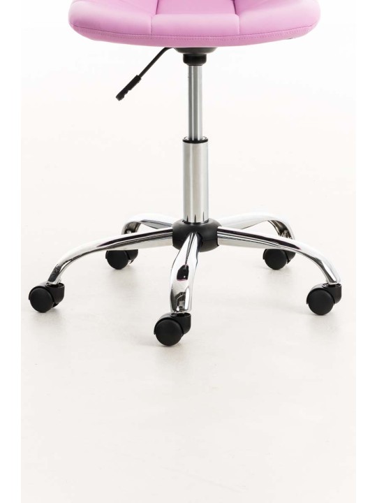 Chaise de bureau en simili cuir Emil, rose