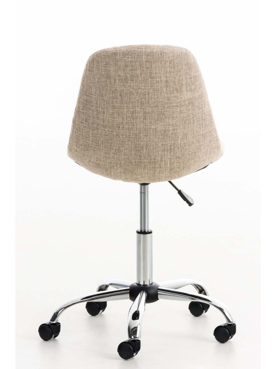 Chaise de bureau Emil tissu, crème