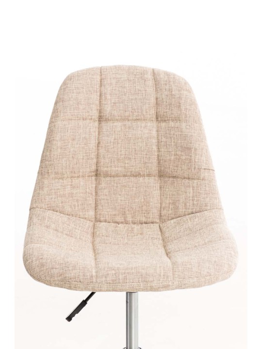 Chaise de bureau Emil tissu, crème