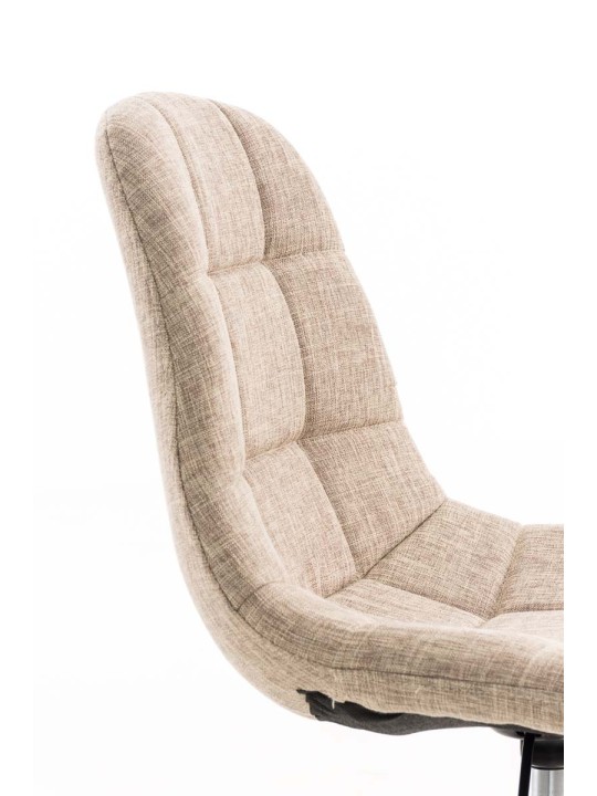 Chaise de bureau Emil tissu, crème