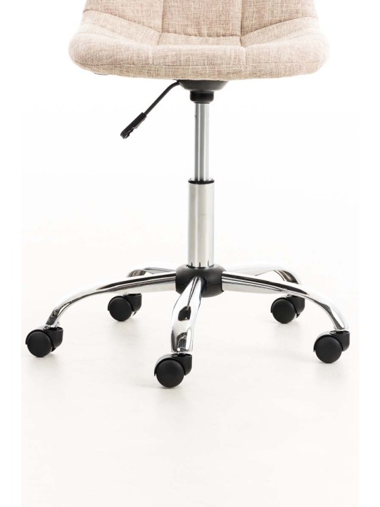 Chaise de bureau Emil tissu, crème