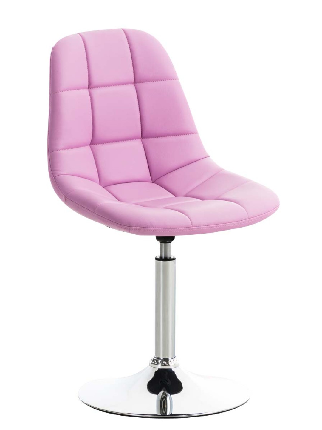 Chaise Emil simili cuir, rose