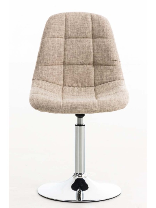Chaise Emil en tissu, crème