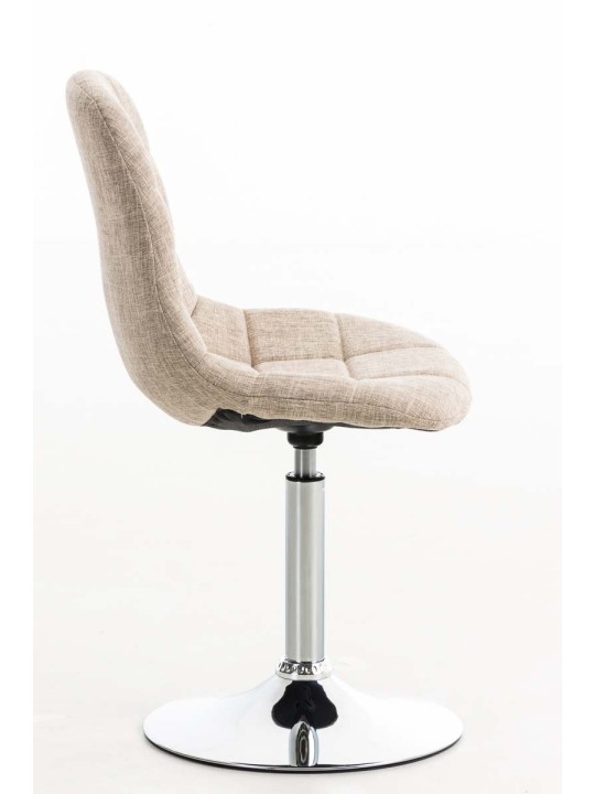 Chaise Emil en tissu, crème