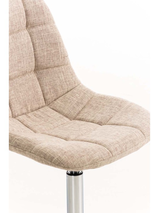 Chaise Emil en tissu, crème