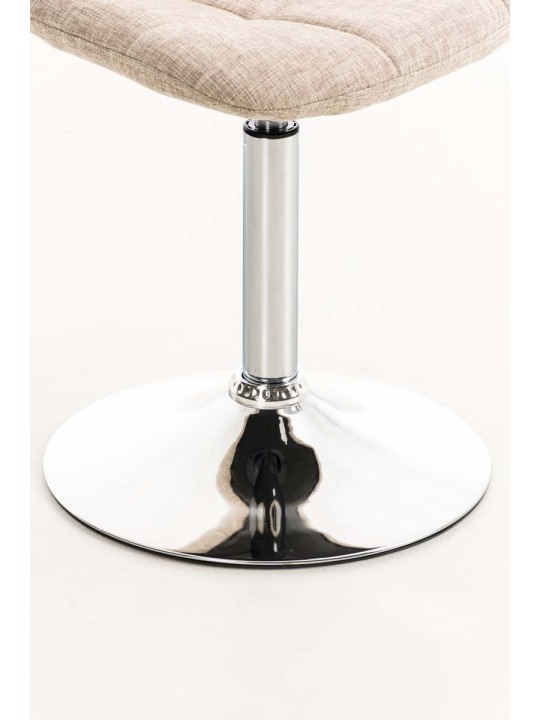 Chaise Emil en tissu, crème