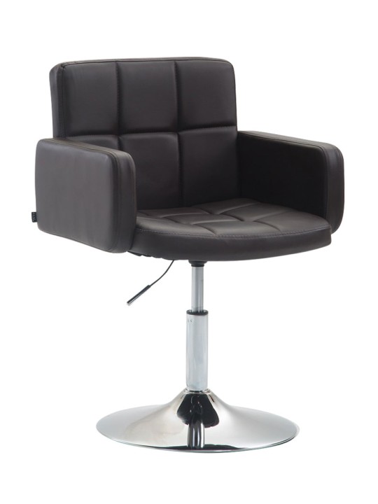 Chaise longue Los Angeles simili cuir, brun