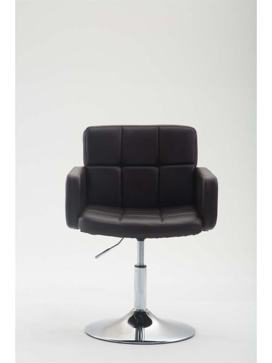 Chaise longue Los Angeles simili cuir, brun