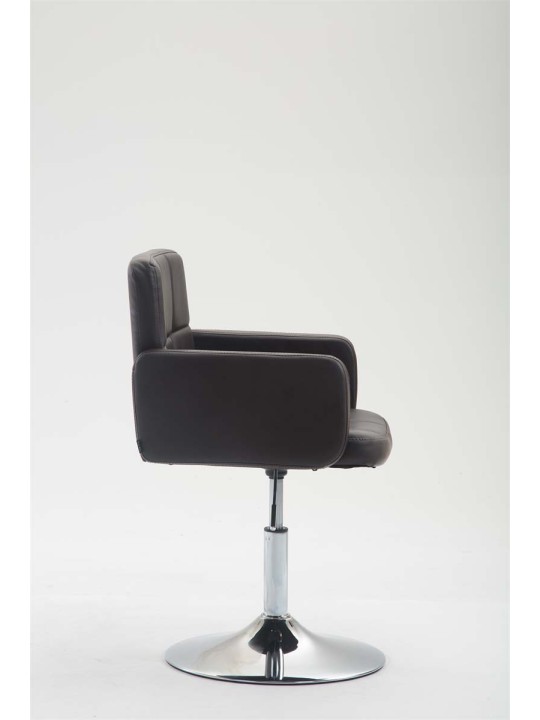 Chaise longue Los Angeles simili cuir, brun