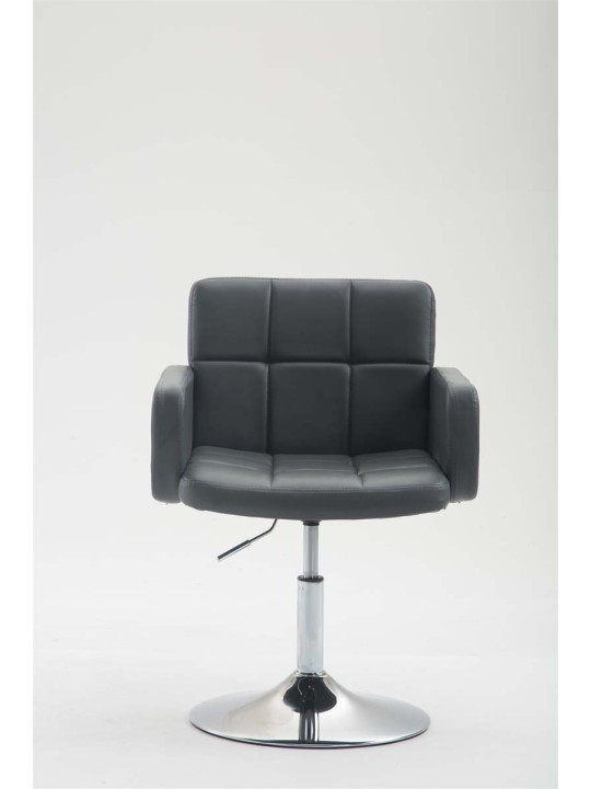 Chaise longue Los Angeles simili cuir, gris