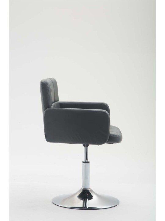 Chaise longue Los Angeles simili cuir, gris