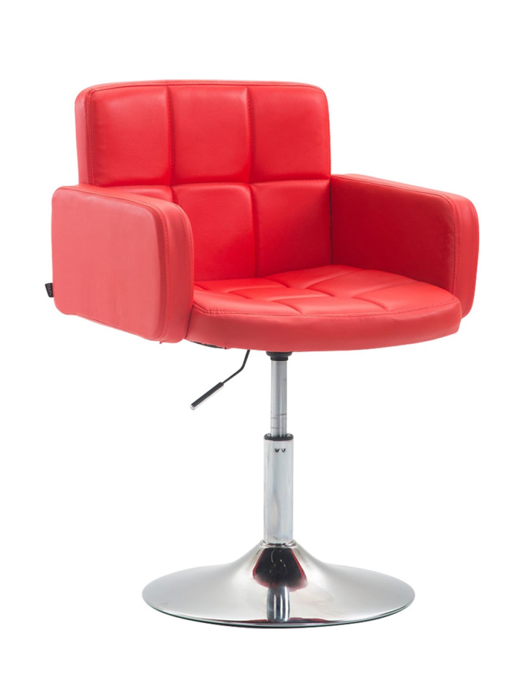 Chaise longue Los Angeles simili cuir, rouge