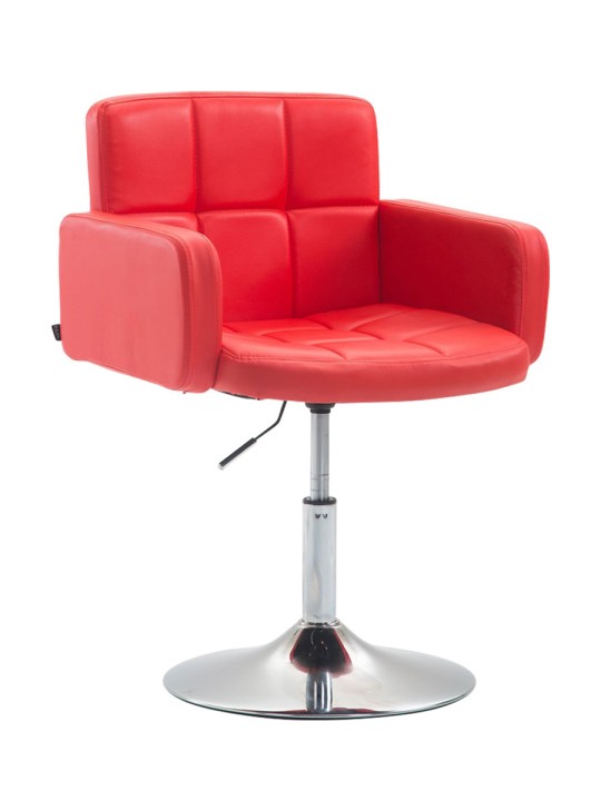 Chaise longue Los Angeles simili cuir, rouge