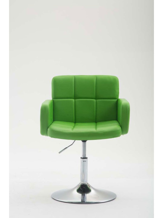 Chaise longue Los Angeles simili cuir, vert