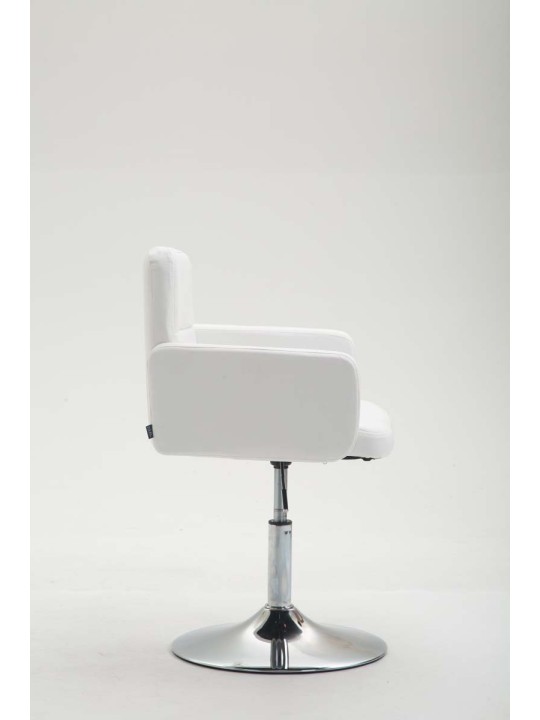 Chaise longue Los Angeles simili cuir, blanc