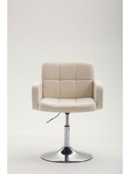 Chaise longue Los Angeles en tissu, crème