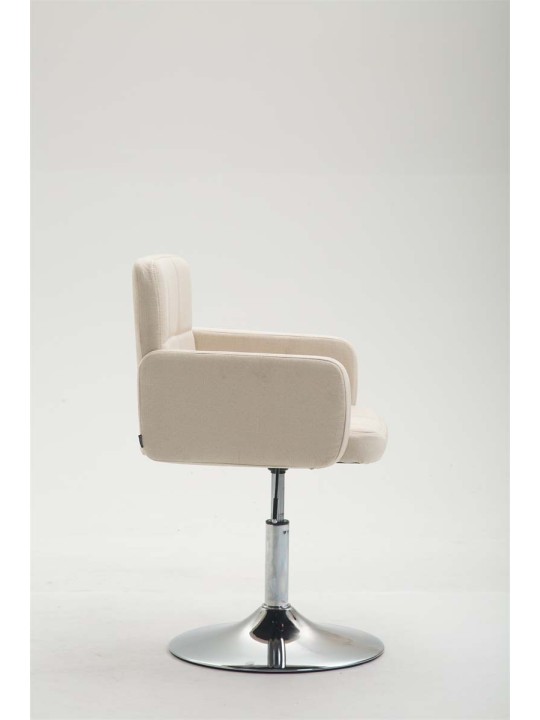 Chaise longue Los Angeles en tissu, crème