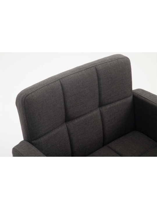 Chaise longue Los Angeles en tissu, gris foncé