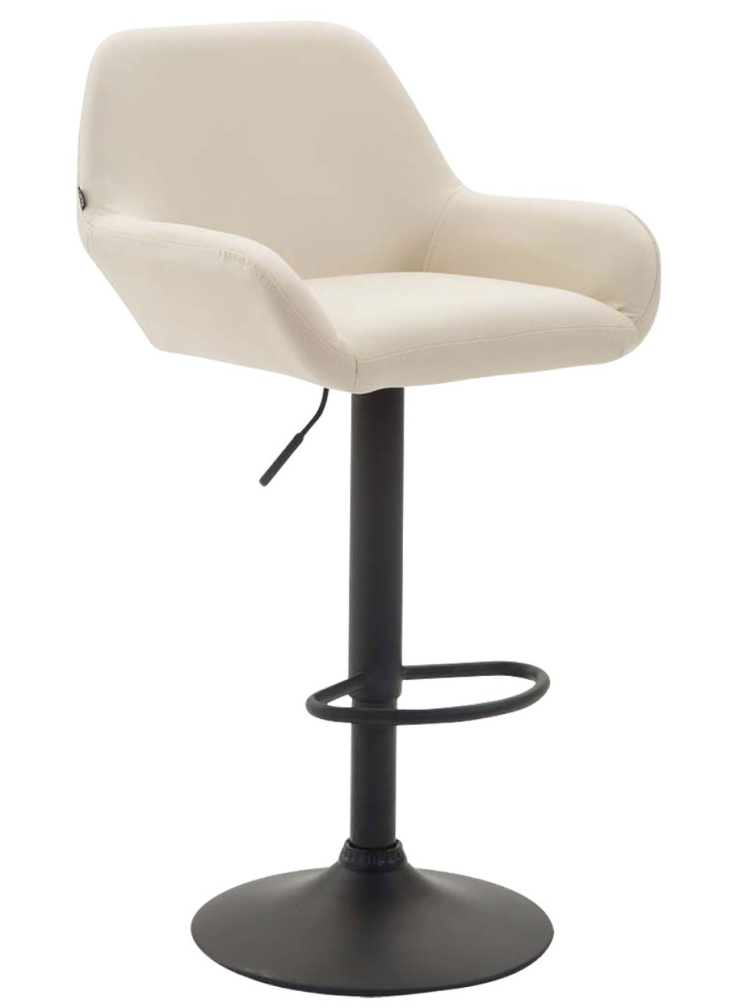 Tabouret de bar Braga simili cuir B, crème