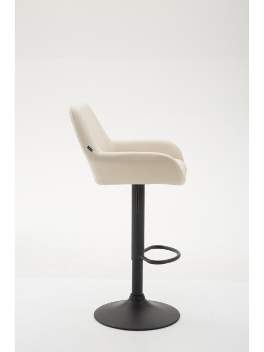 Tabouret de bar Braga simili cuir B, crème