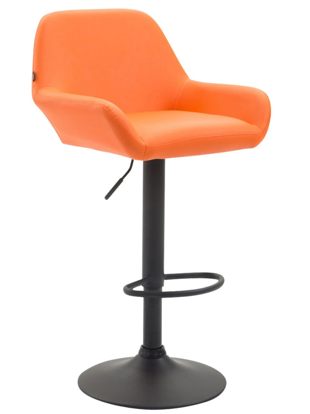 Tabouret de bar Braga simili cuir B, orange