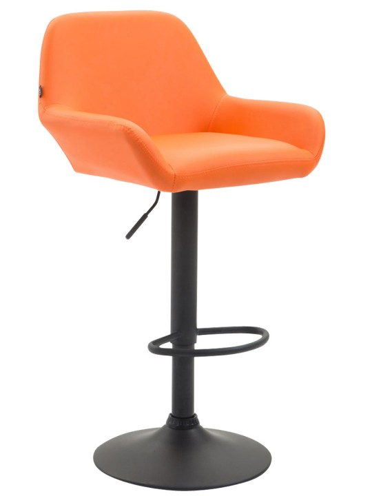 Tabouret de bar Braga simili cuir B, orange