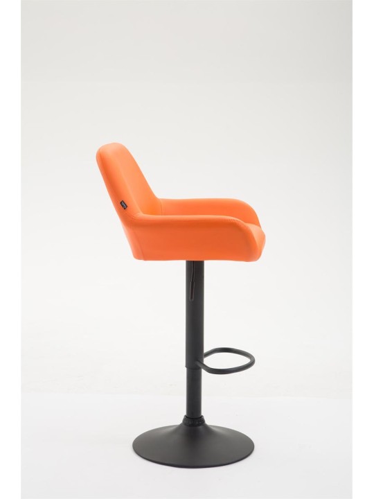 Tabouret de bar Braga simili cuir B, orange