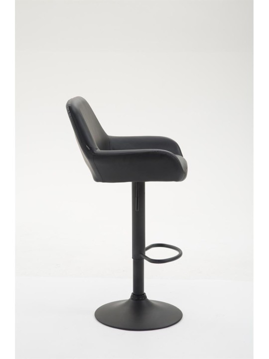 Tabouret de bar Braga simili cuir B, noir